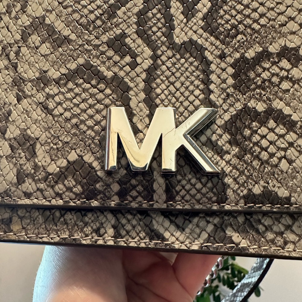 Michael Kors Snake Print Crossbody Bag - Brown and Black - Picture 6 of 10